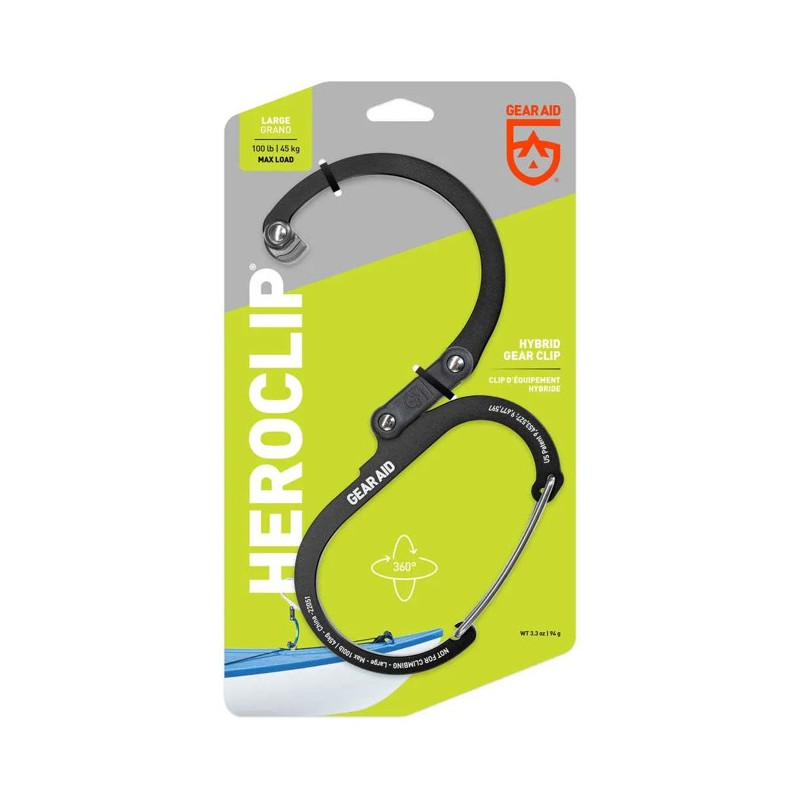 Mousqueton Gear Aid HEROCLIP L Stealth Black