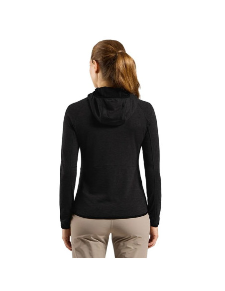 Megztinis Odlo MID LAYER HOODY FZ ASCENT Black