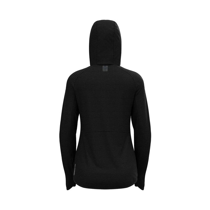 Sudadera Odlo MID LAYER HOODY FZ ASCENT Black