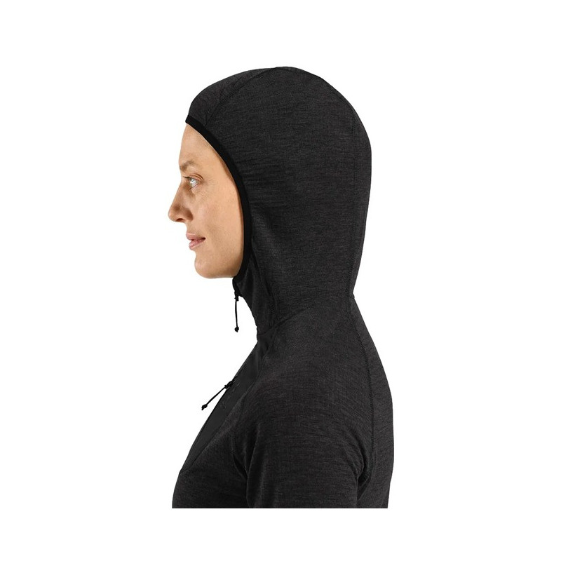 Megztinis Odlo MID LAYER HOODY FZ ASCENT Black
