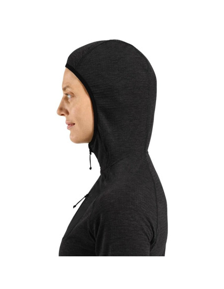 Megztinis Odlo MID LAYER HOODY FZ ASCENT Black