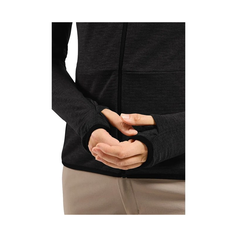 Megztinis Odlo MID LAYER HOODY FZ ASCENT Black