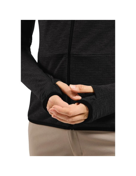 Megztinis Odlo MID LAYER HOODY FZ ASCENT Black