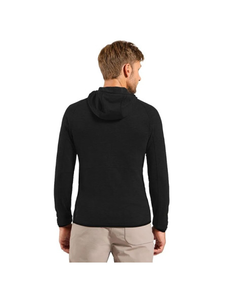 Pulóver Odlo MID LAYER HOODY FZ ASCENT Black