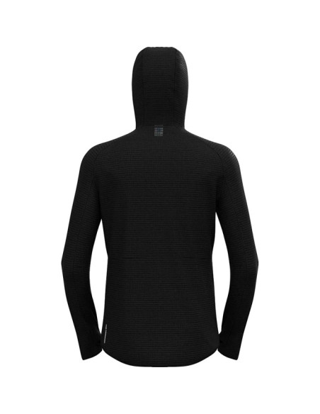 Sudadera Odlo MID LAYER HOODY FZ ASCENT Black