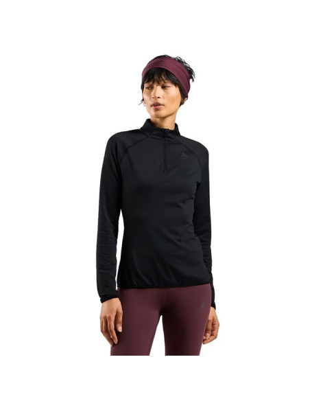 Sudadera Odlo MID LAYER HZ ZEROWEIGHT WARM Black