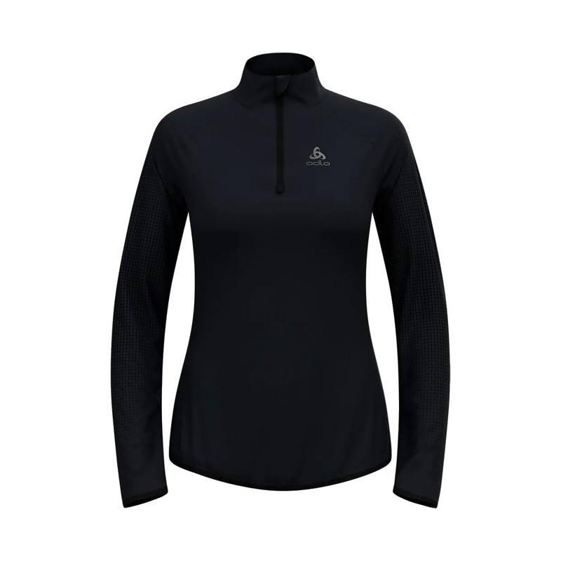 Sudadera Odlo MID LAYER HZ ZEROWEIGHT WARM Black