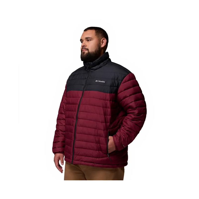 Jakke Columbia POWDER LITE II JKT Rich Wine, Black