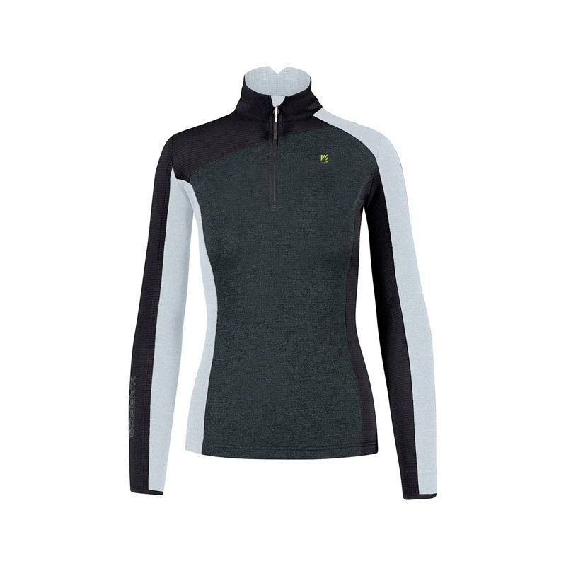 Fleece Karpos FEDERA HALF-ZIP W Woodl.Gray/Blac