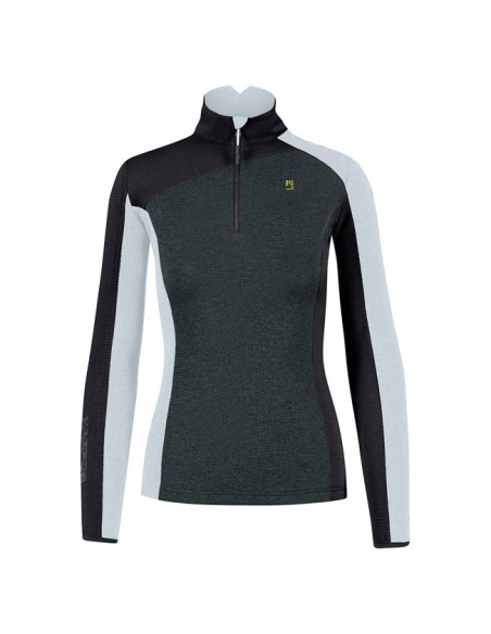 Fleece Karpos FEDERA HALF-ZIP W Woodl.Gray/Blac