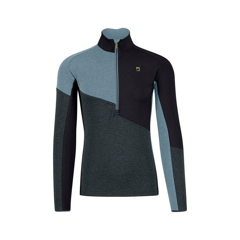 Fleeceová mikina Karpos FEDERA HALF-ZIP Woodl.Gray/Black/