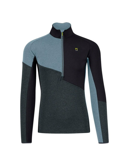 Fleeceová mikina Karpos FEDERA HALF-ZIP Woodl.Gray/Black/