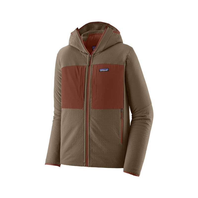 Fleeceová mikina Patagonia MS R2 TECHFACE HOODY Marlow Brown