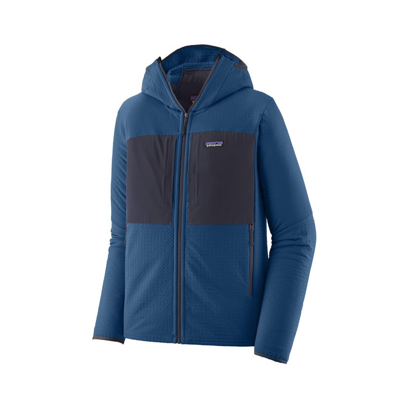 Forro polar Patagonia MS R2 TECHFACE HOODY Clement Blue