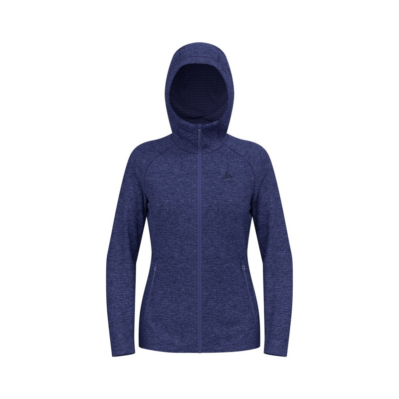 Polar fleece Odlo MID LAYER HOODY FZ TENCIA Skipper Blue M