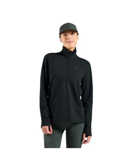 Polarfleece Odlo MID LAYER 1/2 ZIP ESSENTIAL THERMAL Blac