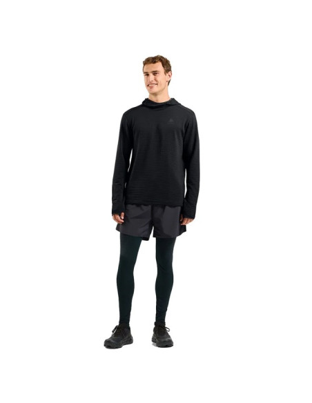 Fleece Odlo MID LAYER HOODY ESSENTIAL THERMAL Black