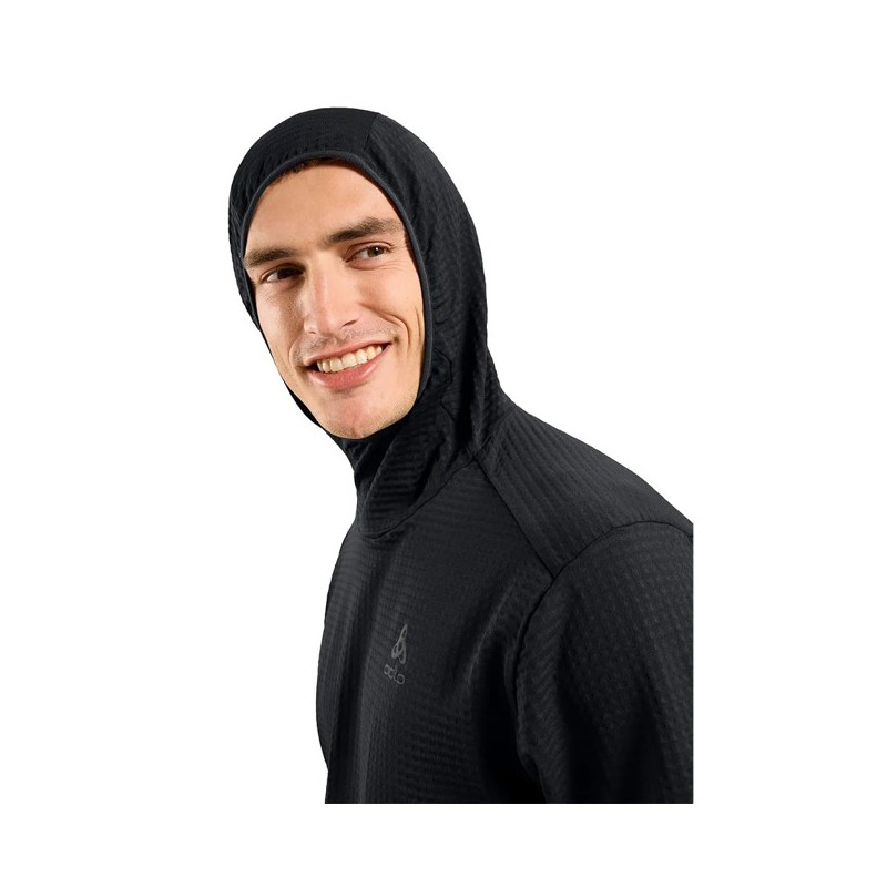 Pile Odlo MID LAYER HOODY ESSENTIAL THERMAL Black