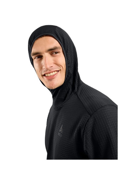Pile Odlo MID LAYER HOODY ESSENTIAL THERMAL Black