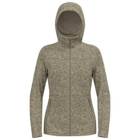 Fleece Odlo MID LAYER HOODY FZ TENCIA Vetiver Melang