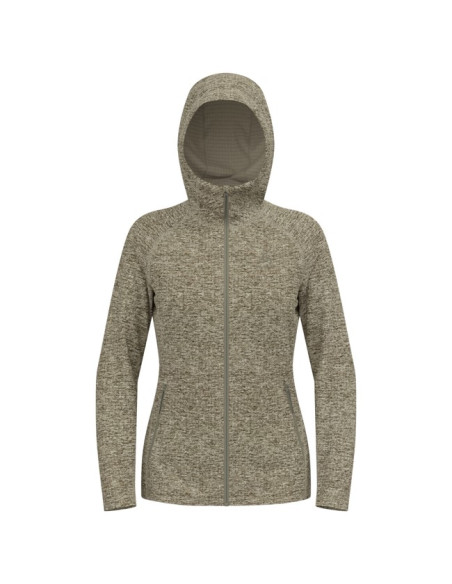 Flisinis megztinis Odlo MID LAYER HOODY FZ TENCIA Vetiver Melang