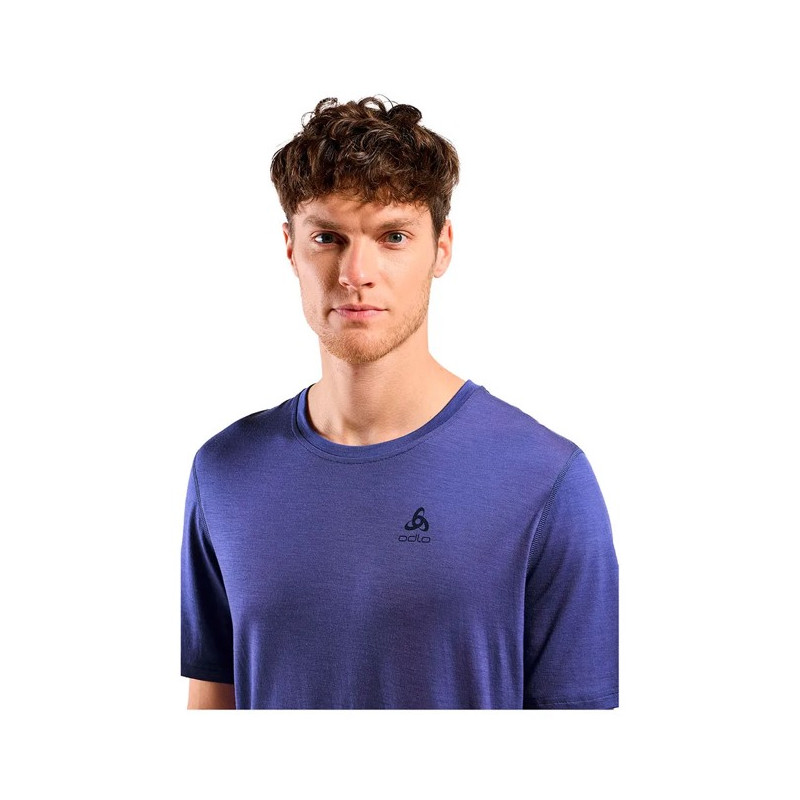 Koszulka Odlo BL TOP CREW SS MERINO 160 Skipper Blue