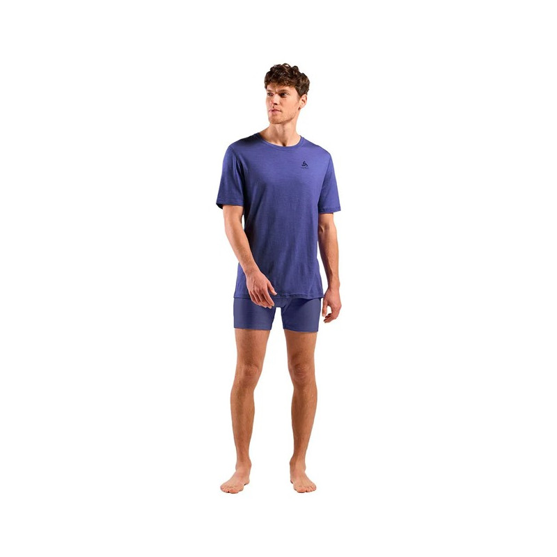Maglietta Odlo BL TOP CREW SS MERINO 160 Skipper Blue