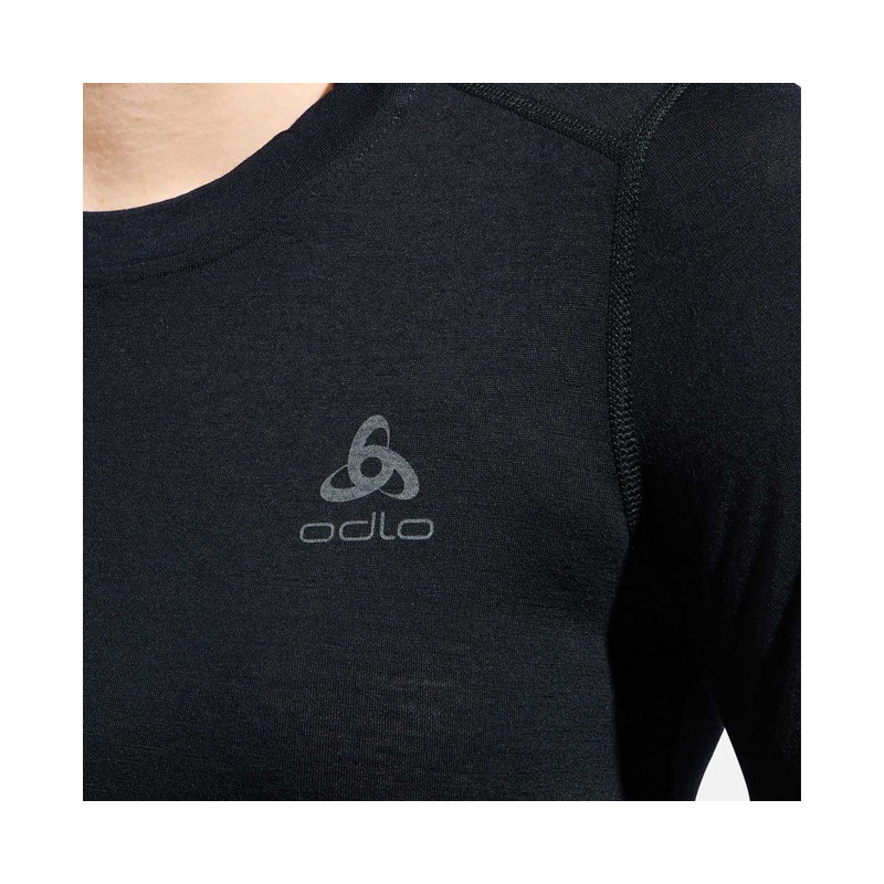 Majica s kratkimi rokavi Odlo BL TOP CREW SS MERINO 160 Black