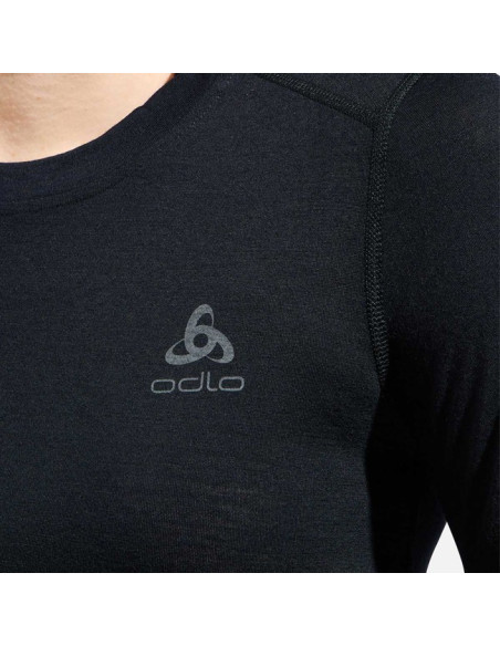 Majica s kratkimi rokavi Odlo BL TOP CREW SS MERINO 160 Black