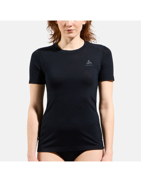 Majica s kratkimi rokavi Odlo BL TOP CREW SS MERINO 160 Black