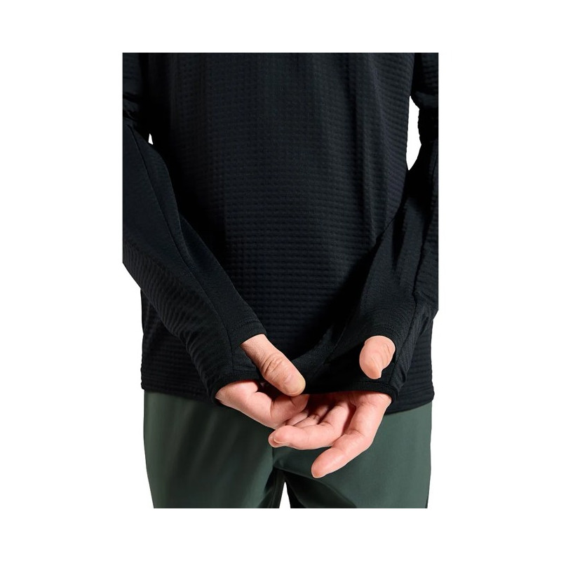 Polarfleece Odlo MID LAYER 1/2 ZIP ESSENTIAL THERMAL Blac