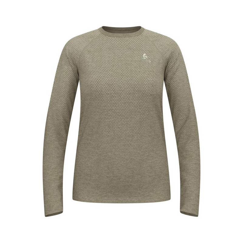 Tričko Odlo CREW LS ESSENTIAL SEAMLESS Vetiver Melan