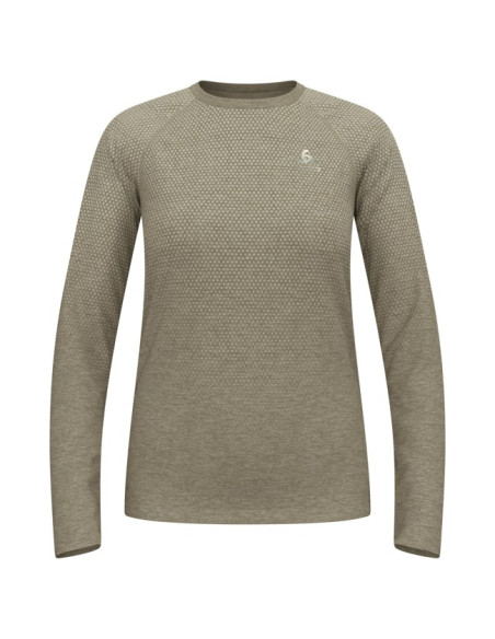 T-shirt Odlo CREW LS ESSENTIAL SEAMLESS Vetiver Melan