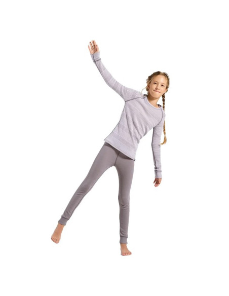 Balíček Odlo SET LONG ACT WARM SET Misty Lilac - Gray