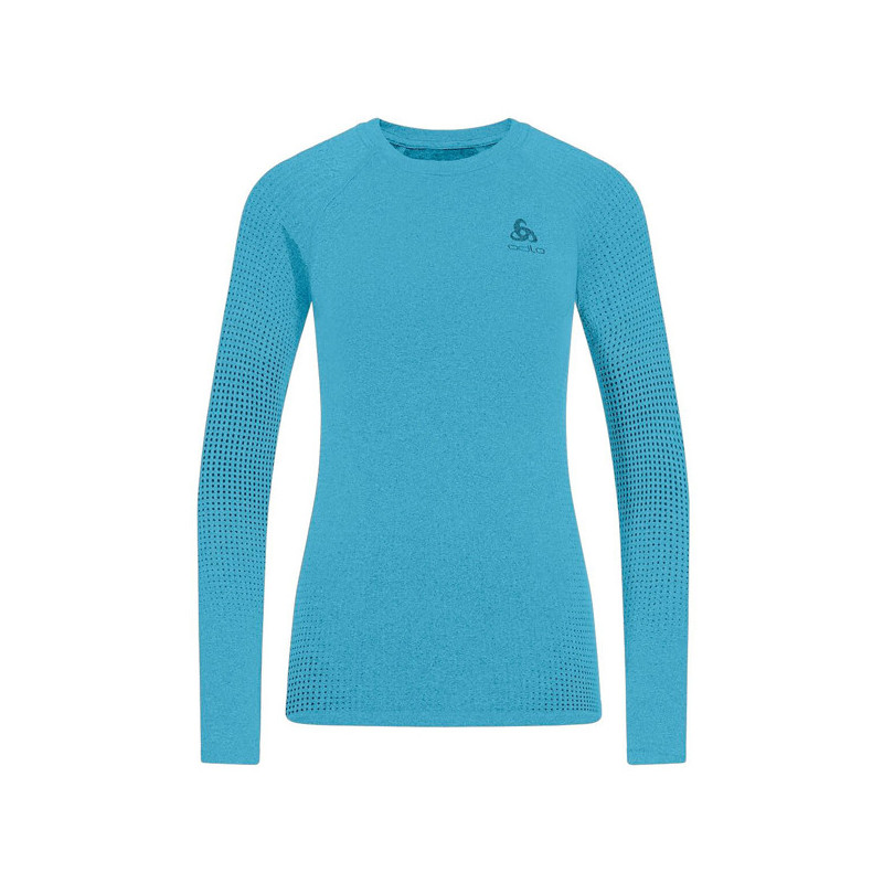 Majica s kratkimi rokavi Odlo BL TOP CREW LS PERF WARM Provincial Blue