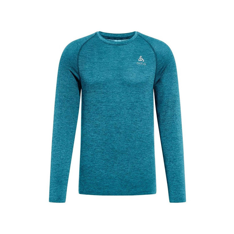 T-paita Odlo CREW LS ESSENTIAL SEAMLESS Dark Sapphire