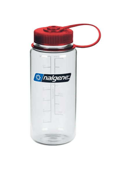 Fľaša na vodu Nalgene b ancha SUS 500ml trans c/tap rojo