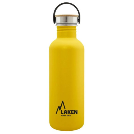 Borraccia Laken ac inox Basic 1L-tap acero/bambú