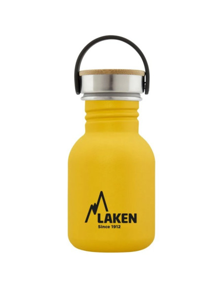 Butelka Laken ac inox Basic 350ml-tap acero/bambú