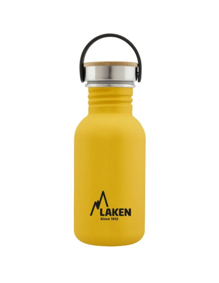 Ivópalack Laken ac inox Basic 500ml-tap acero/bambú