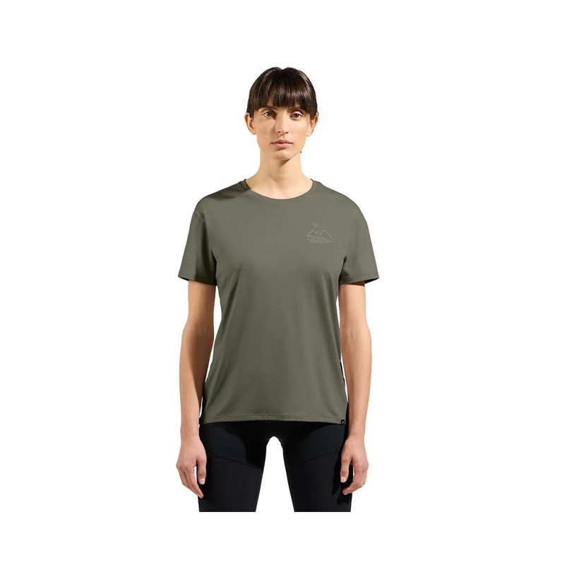 Marškinėliai Odlo CREW SS ASCENT SUN SEA MOUNTAINS Vetiver