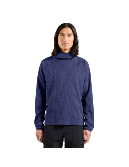 Sudadera Odlo MID LAYER HOODY CUBIC Skipper Blue
