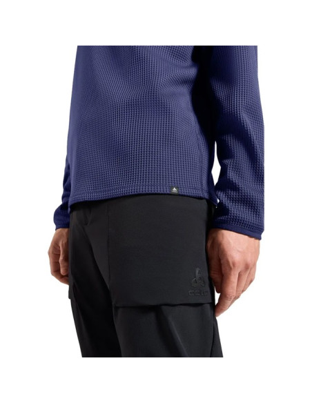 Camisola com capuz Odlo MID LAYER HOODY CUBIC Skipper Blue