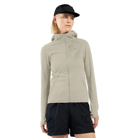 Jopica s kapuco Odlo MID LAYER HOODY FZ ASCENT Agate Gray