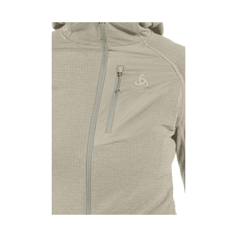 Sweatshirt Odlo MID LAYER HOODY FZ ASCENT Agate Gray
