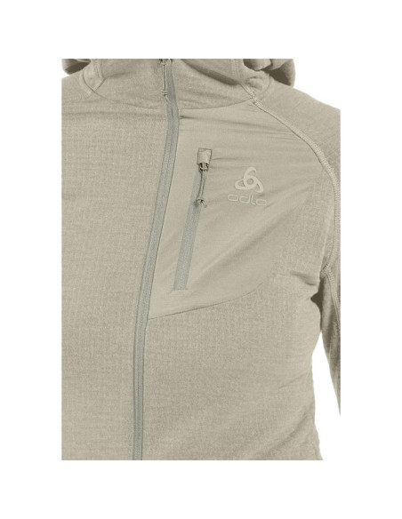 Sudadera Odlo MID LAYER HOODY FZ ASCENT Agate Gray