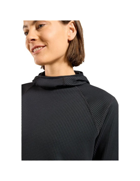 College Odlo MID LAYER HOODY CUBIC Black