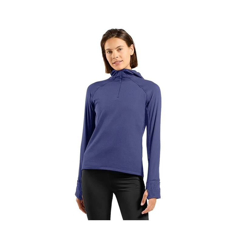 College Odlo MID LAYER HOODY X-ALP Skipper Blue