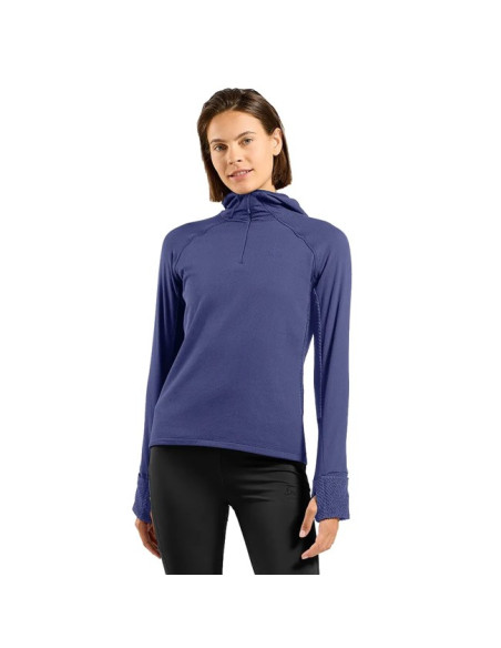 Felpa Odlo MID LAYER HOODY X-ALP Skipper Blue