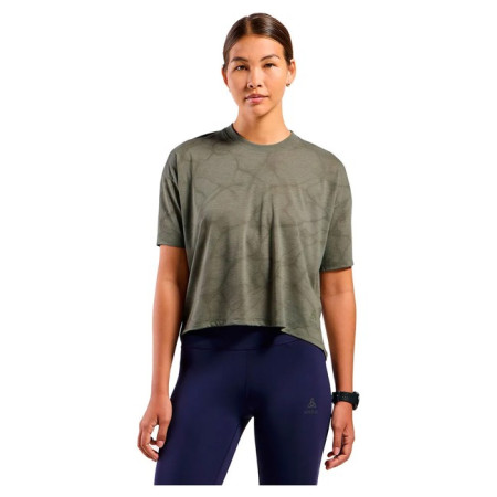 Tričko Odlo CREW SS ACTIVE 365 NAT BLEND PRINT Vetiv